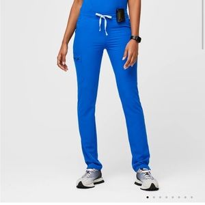 women's Royal Blue Yola - Tall Skinny Scrub Pants in small